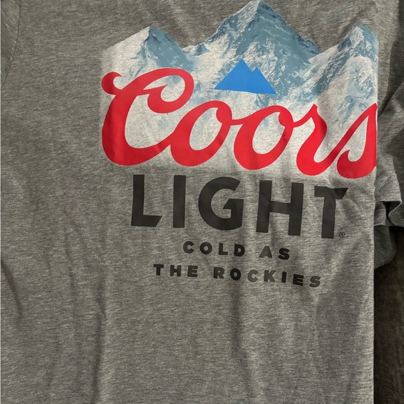 Coors Light Grey Pocket T-Shirt – Officially Licensed Men's Tee With Front & Back Graphics, Cotton-Poly Blend - View #10